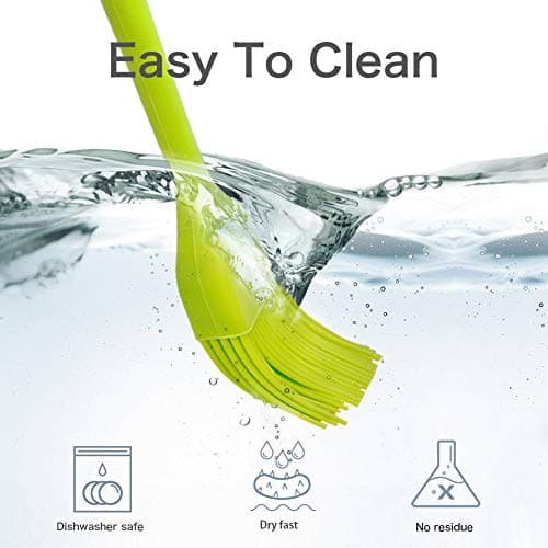 Silicone Basting Pastry Brush - Cooking Brush for Oil Sauce Butter Marinades, Food Brushes for BBQ Grill Kitchen Baking, Baster Brushes Baste Pastries Cakes Meat Desserts, Food Grade, Dishwasher Safe 5