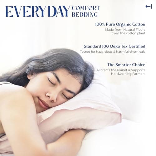 Mayfair Linen 100% Organic Cotton Percale Weave Fitted Sheet King Size, White, 1 Deep Pocket King Fitted Sheet, Fits Mattress Upto 16" Crisp and Cool Bed Linen, Luxury GOTS Certified Sheets 5