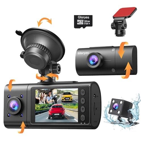 2025 Dash Cam, 3 Channel Dash Cam Front and Rear Inside, Interior Car Camera, 2.5K/1440P Single Fr,Fr+Interior, Front+Rear Dash Camera for Cars Taxi with Night Vision, Parking Monitor 1S Recording 9