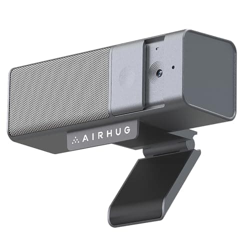 AIRHUG 3 in 1 1080P Webcam with Microphone & Speaker, USB Camera for Video Conferencing/Online Class/Gaming Live, Built-in Privacy Cover