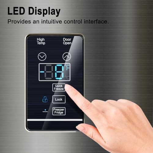 21 cu.ft Upright Freezer, Freezer Upright Frost Free Upright Freezers with LED Display,Stainless Steel Convertible Refrigerator Freezer for Garage,Kitchen Use 5