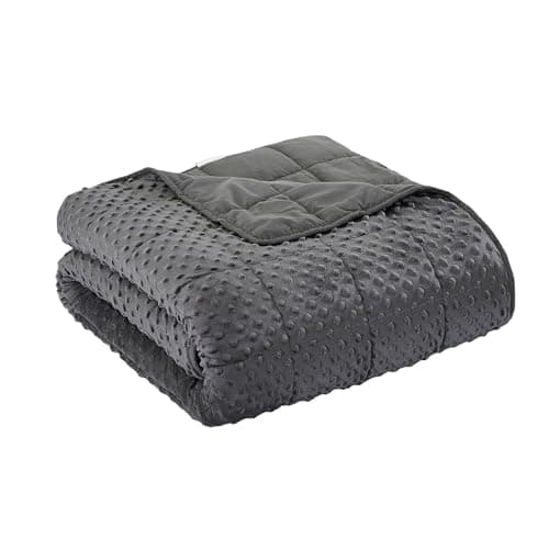 Weighted Blanket for Adults, Comfortable and Soft Throw Weighted Blanket with Premium Glass Beads for All Season 15 lbs 60"x80", Dark Grey