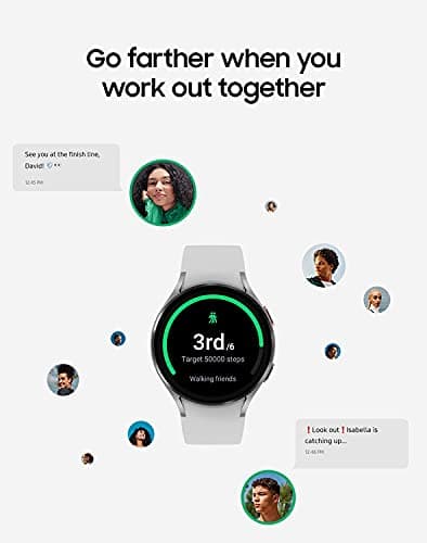 Samsung Galaxy Watch 4 40mm Smartwatch with ECG Monitor Tracker for Health Fitness Running Sleep Cycles GPS Fall Detection LTE US Version, Silver (Renewed) 6
