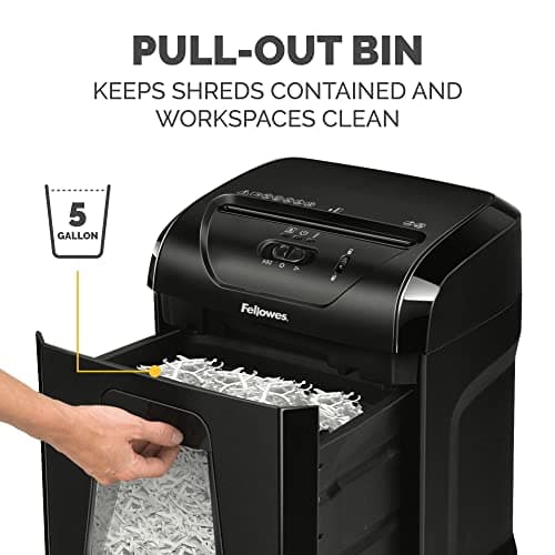 Fellowes Powershred 12 Sheet Cross-Cut Paper Home Office Paper Shredder, 19.50" H x 9.69" W x 13.44" D 5