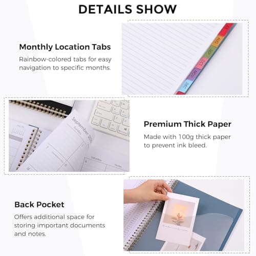 SKYDUE Appointment Book 2025-2026, Academic Hourly Planner from July 2025 - June 2026, 8.5" X 11" Weekly & Monthly Schedule Planner with 15-Minute Interval- Perfect for Daily Planning 6