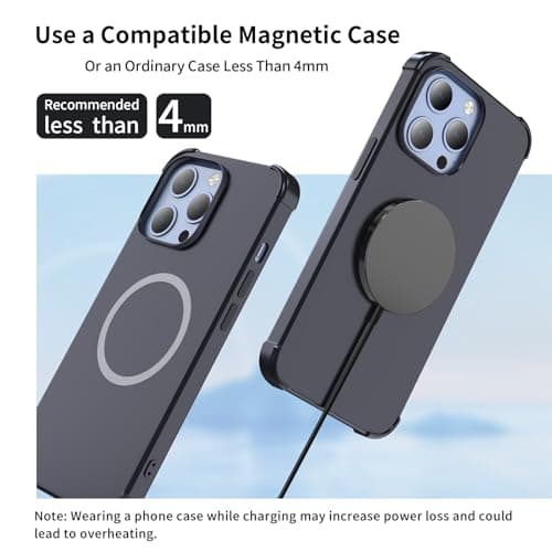 for MagSafe Charger 2 Pack, Magnetic Wireless Charging Pad for iPhone 17/17 Pro/17 Pro Max/Air/16 15 14 13 12 Pro Max Plus & AirPods 2 3 Pro, Strong Magnet, Aluminum Alloy, USB-C/A Ports, Solid Black 7