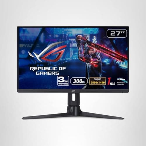 ASUS ROG Strix 27” 1440P Gaming Monitor (XG27AQMR) - 27”, QHD (2560 x 1440), Fast IPS, 300Hz, 1ms, G-SYNC Compatible, FreeSync Premium Pro, Extreme Low Motion Blur Sync, DisplayPort, DisplayHDR 600 9