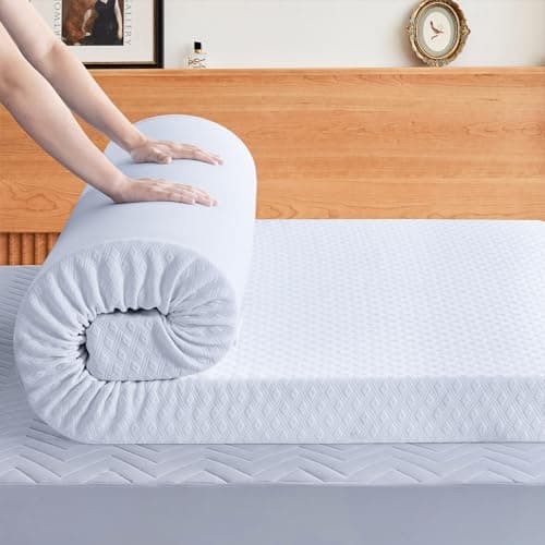 RISAR Memory Foam Mattress Topper Queen Size Bed Topper Queen 3’’ Inch High Density Mattress Cooling Gel Thick Toppers for Back Pain Relief Best Soft Bed with Washable Cover (60x80 Inch) 7