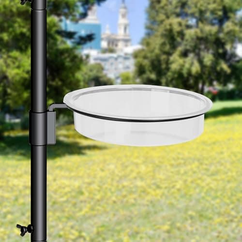 Kodope Bird Feeder Pole, 75 Inch 5 Hooks Heavy-Duty Feeder and Water Dispenser Shepherd, Bird Feeding Station with Ground Stake for Outdoors Shepherd Hook 7