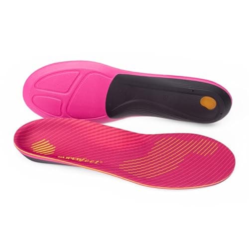 Superfeet Run Women's Support Insoles for Runners with High Arch Support & EVOLyte® Carbon Fiber - 6.5-8 Women