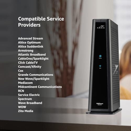 ARRIS (SBG8300) - Cable Modem Router Combo - Fast DOCSIS 3.1 Gigabit & AC2350 WiFi ,Comcast Xfinity, Cox, Spectrum & more, 1 Gbps Max Internet Speeds , 4 OFDM Channels 12