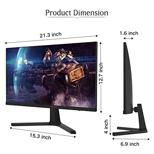 KOORUI 24 Inch Computer Monitor -FHD 1080P Gaming Monitor 165Hz VA 1ms, AdaptiveSync Technology, LED Monitors with Ultra-Thin, HDMI X2 /DP, VESA Compatible, Tilt Adjustable, Eye Care 24E4 7
