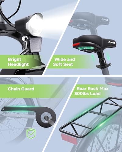 Electric Bike for Adults & Teens - 350W 26" Victor Ebike - 21-Speed, 20Mph Up to 40Miles with Dual Disc Brakes, Adjustable Handlebars, Commuter E-MTB for Men Women | UL 2849 Certified (Pale Gray) 6