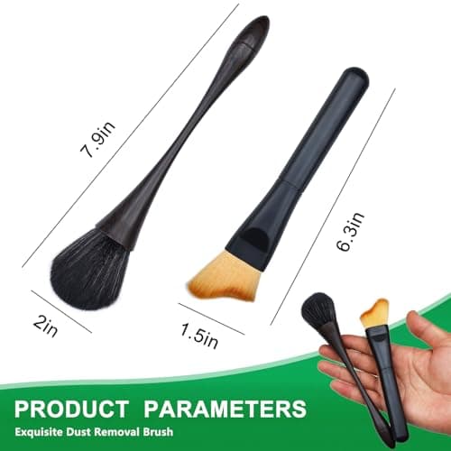 2 Pack Exquisite Dusting Brush Kit, Small Dust Brushes, Feather Duster, Cleaning Brush Perfect for Models, Craf, Collectibles,Computers, Digital Devices, Car Interior, Musical Instruments 5