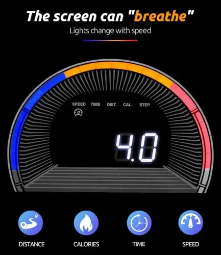 Binfanuo Under Desk Treadmill for Home Office with IR Remote Control, 265lb Weight Capacity, 2.25HP, Portable Walking Pad Design (Black） 6