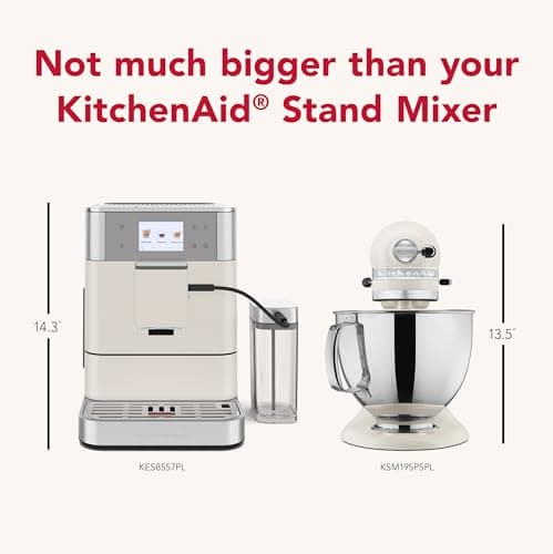 KitchenAid Fully Automatic Espresso Machine KF7, KES8557, Porcelain White 8