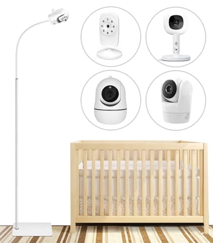 Flexible Adjustable Height Floor Stand Mount for Infant Optics DXR-8 Pro and Hellobaby HB6560/HB6550 HB65/HB66/HB248 and Also Compatible with The Nanit Pro Smart Baby Monitor & Flex Stand