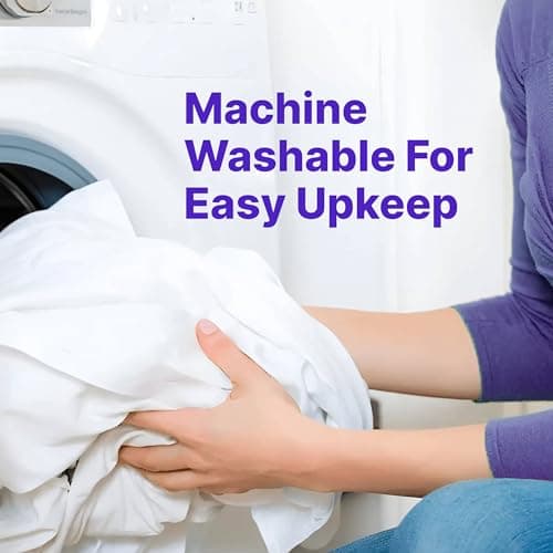 MAAS & BATH Ergo Z Pillowcase - Premium Breathable Pillow Case for Quality Sleep, Made with Machine Washable Non-Peeling Cotton Fabric, Easy-Open Hidden Zipper, Non-Toxic & Odorless 6