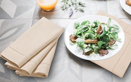 Lightnpro Flax Linen Napkins Set of 12 – Hemstitched Dinner Cloth Napkins, Washable and Reusable Natural Flax Napkins for Dining, Parties, Weddings, Holiday & Everyday Use – 18x18 Inch Natural Color 8