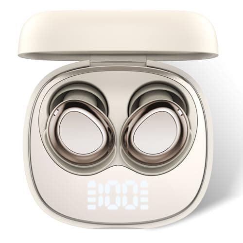 Sleep Ear Buds, True Wireless Earbuds, 2025 Ultra-Mini Bluetooth 5.4 Earbuds for Side Sleepers, 53H Play Hi-Fi Stereo 3D Bass Noise Cancelling Bluetooth headphones, USB C, IP7 Waterproof LED Earphones