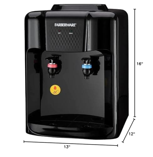 Farberware FW-WD219 Freestanding Hot and Cool Water Cooler Dispenser, Countertop Black 7