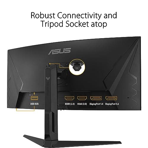 ASUS TUF Gaming 34” 1440P 1500R Curved Monitor (VG34VQL3A) - QHD (3440 x 1440), 180Hz, 1ms, Extreme Low Motion Blur, Freesync Premium Pro, 125% sRGB, DisplayHDR 400, Height Adjustable, 3 year warranty 6