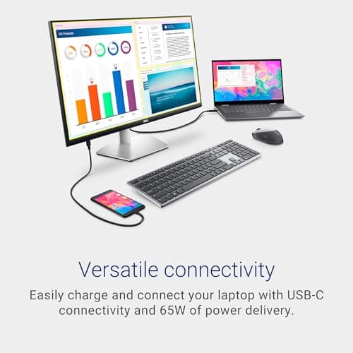 Dell S2722DC Monitor - 27-inch WQHD (2560x1440) 75Hz 4Ms Display, AMD FreeSync, Built in Speaker, USB Type-C Connectivity, Height/Pivot/Swivel/Tilt Adjust - Platinum Silver 6