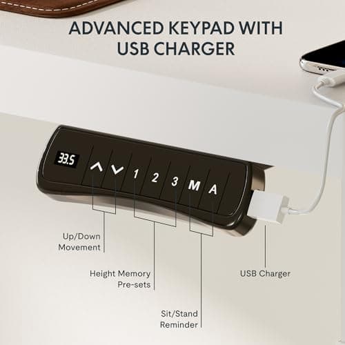 SANODESK 63-Inch Large Dual Motor L-Shaped Electric Height Adjustable Standing Desk - Reversible Panel - White Top/White Frame - Ideal for Gaming, Home Office or Computer Workstation 5