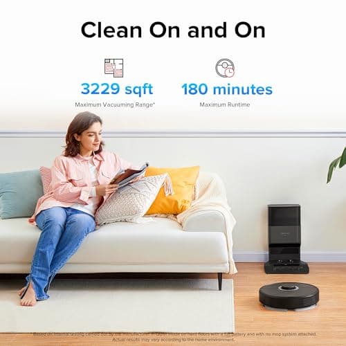 roborock Q7 Max+ Robot Vacuum and Mop with Auto-Empty Dock Pure, Hands-Free Cleaning for up to 7 Weeks, APP-Controlled Mopping, 4200Pa Suction, No-Mop&No-Go Zones, 180mins Runtime(Renewed) 6