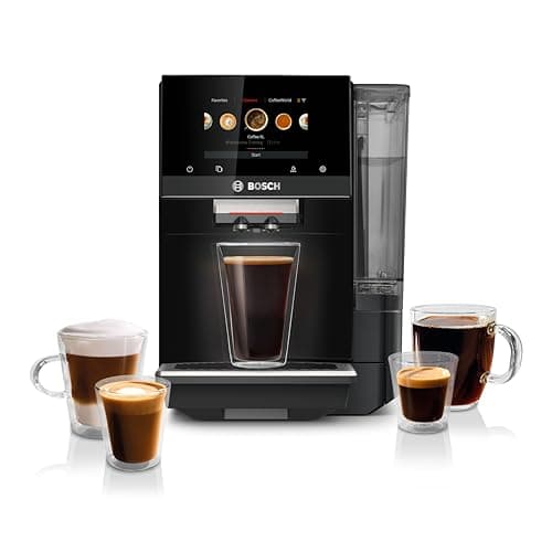 Bosch 800 Series Fully Automatic Espresso and Coffee Machine – 35 Drinks, Cold Brew, Double Cup, Milk Hose, Ceramic Grinder, Smart Features, in Black TPU60309