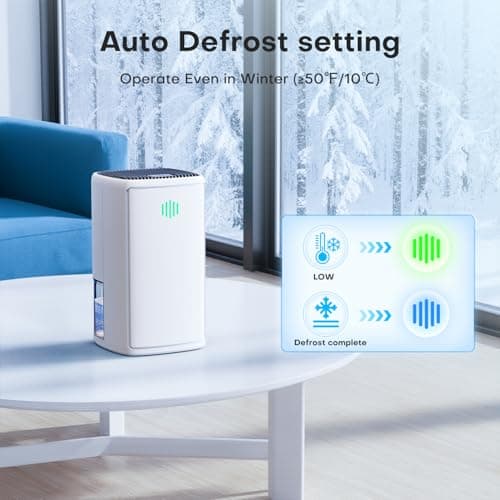 Dehumidifier,TABYIK 38OZ,Small,Quiet, Energy-Saving Dehumidifier with Auto Shut Off, for Bathrooms, Closets, and RVs 6