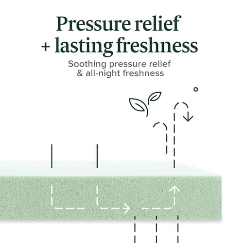 Zinus 8 Inch Full Green Tea Memory Foam Mattress [New Version], Fiberglass Free, Medium Firm Feel, Zoned Pressure Relief, Certified Safe Foams & Fabric, Mattress in A Box 7