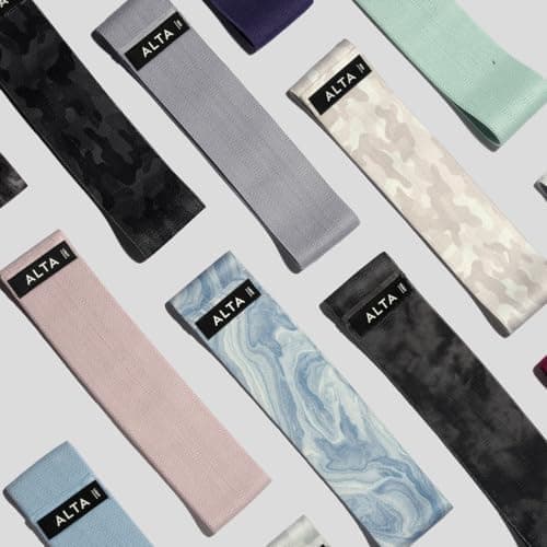 ALTA Booty Bands for Women - Premium Non-Slip Fabric Resistance Bands for Working Out - Cloth Resistance for Legs, Fabric Exercise Leg Straps for Working Out Women, Looped Hip Loop Set 7