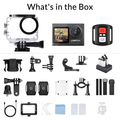 icefox i8 20MP 5X Zoom Action Camera with EIS, WiFi Remote Control, Waterproof Underwater Camera for Snorkeling Cycling Vlogging 6