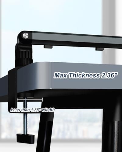 YCNEW Tablet Desk Mount for ipad, Desk Clamp Aluminum Arm Portable Monitor Mount Suitable for 4.7-15.6" and Under 3 Pounds Phone, iPad mini/Air/Pro, Kindle, Galaxy Tab, Portable Monitor (Gray) 7