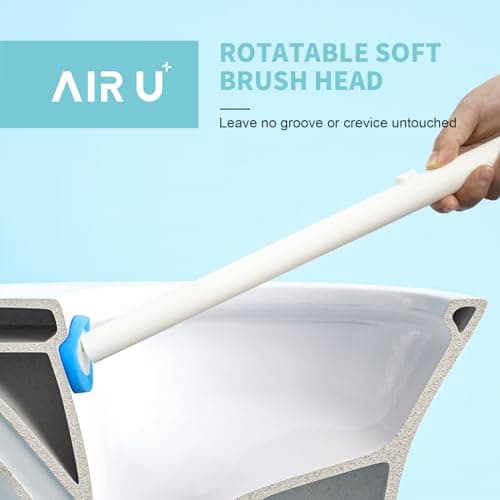 AIR U+ Disposable Toilet Brush, Toilet Bowl Cleaning System with 24 Count Wand Refill, Clean Brush Starter Kit with 1 Toilet Wand, 1 Storage Caddy and 1 Fragrant Tablet (1 + 24) 6