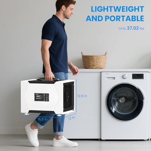 CADPXS Crawl Space Dehumidifier with Pump and Drain Hose, 80 Pint Crawlspace Dehumidifier for Commercial, Basement, Water Damage Use, Auto Defrost, Memory Start, cETL Certified, Up to 1000 Sq Ft 8