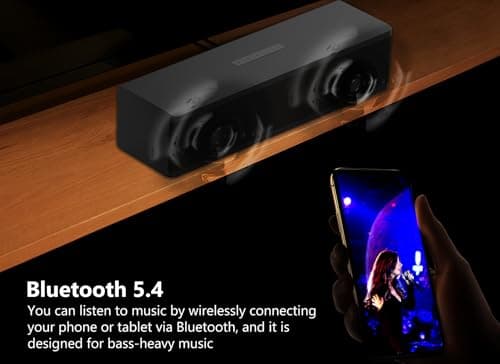 TECHFROG Bluetooth Speaker with Subwoofer, Compact TV Soundbar, Adjustable Bass Via Remote Control, HDMI ARC/Bluetooth/Optical/AUX/RCA Connections, Heavy Bass for Cinematic Sound Enjoyment 5