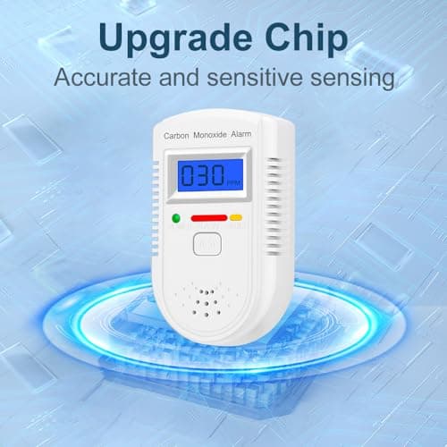 Carbon Monoxide Detector Plug in Wall，CO Gas Monitor Alarm Detector with Digital Display Sound & Light Warning for Home/Workplace/Travel 6