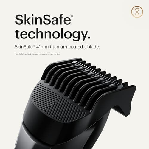 MANSCAPED® The Beard Hedger® Men's Premium Beard Trimmer, 20 Length Adjustable Blade Wheel, Stainless Steel T-Blade for Precision Facial Hair Trimming, Cordless Waterproof Wet/Dry Clipper 5