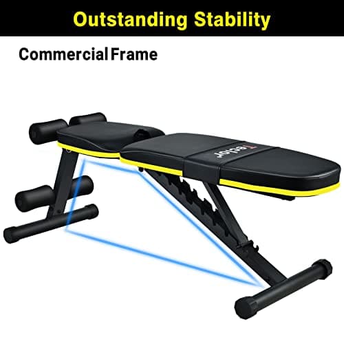Teclor Weight Bench, Adjustable Strength Training Bench for Full Body Workout with Fast Folding, Incline Decline Exercise Workout Bench for Home Gym -New Version 8