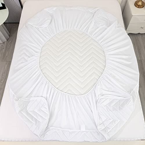 Quilted Waterproof Sleeper Sofa Queen Mattress Protector Pad 60x72 for Pull Out Sofa Bed Fitted Sheet Matress Topper Cover Up to 8 inch deep Pocket 5
