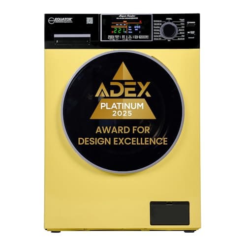 Equator All-In-One VENTED/VENTLESS Washer-Dryer 1.9cf/18lb 1400RPM 110V (Yellow/Black) 8