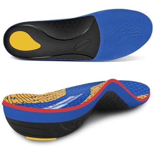 WalkHero Arch Support Insoles - Plantar Fasciitis Inserts Pain Relief,Orthotic Inserts Relieve Foot Fatigue and Pressure for Standing All Day Mens 6-6.5 | Womens 8-8.5