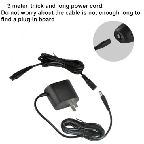 VSTSERIES Professional Corded Electric Shaver,Self Bald Head Razor,3D Rotary Shaver for Man,Close Shave Face & Head,Pop-up Trimmer for Bold Hair Stubble Beard,12v Powerful Motor,Corded Power Supply 8