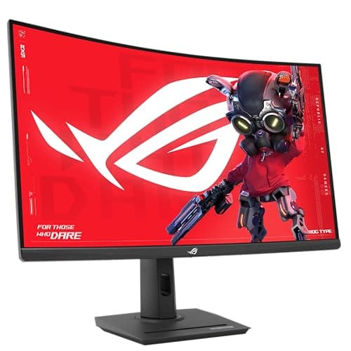 ASUS ROG Strix 32” 1440P USB-C Curved HDR Gaming Monitor (XG32WCS) - QHD, 180Hz, 1ms, Fast VA, Extreme Low Motion Blur Sync, FreeSync, DisplayWidget, Tripod Socket, AI Technology, 3 yr Warranty 9