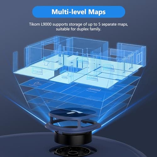 Tikom Robot Vacuum and Mop Combo, LiDAR Navigation, L9000 Robotic Vacuum Cleaner, 4000Pa Suction, 150Mins Max, 14 No-go Zones, Smart Mapping, Good for Pet Hair, Carpet, Hard Floor 7