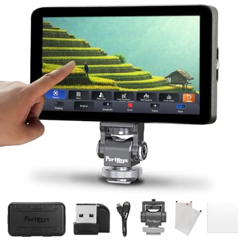 Portkeys LH7H Camera Monitor 7" 1000nit Touch Screen Field Monitor Freeze Frame FHD 1080P60 3D LUT ARR1 False Color for DSLR