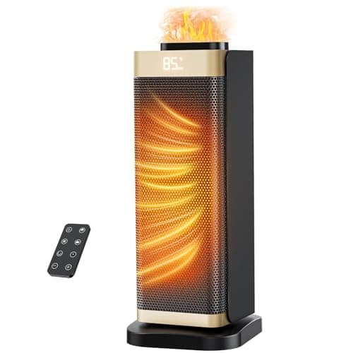 Space Heaters for Indoor Use, Staholz Portable Space Heater with Humidifier/Ambient Light, Family-Safe Electric Heaters with Thermostat,12H Timer,70° Oscillation,Ultra-Quiet for Home Office(GD)