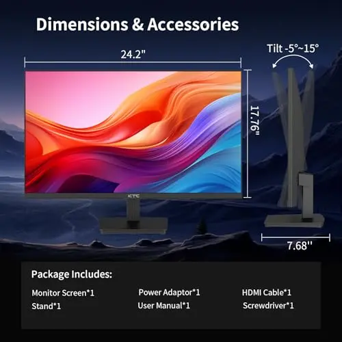 KTC 27 Inch 4K UHD(3840 * 2160) Computer Monitor - IPS Monitor, 60hz, HDR400, Anti-Blue Light Screen, DCI-P3 95% 125% sRGB, Support FreeSync and GSync, PC Monitor for Design, Work,Casual Gaming 9